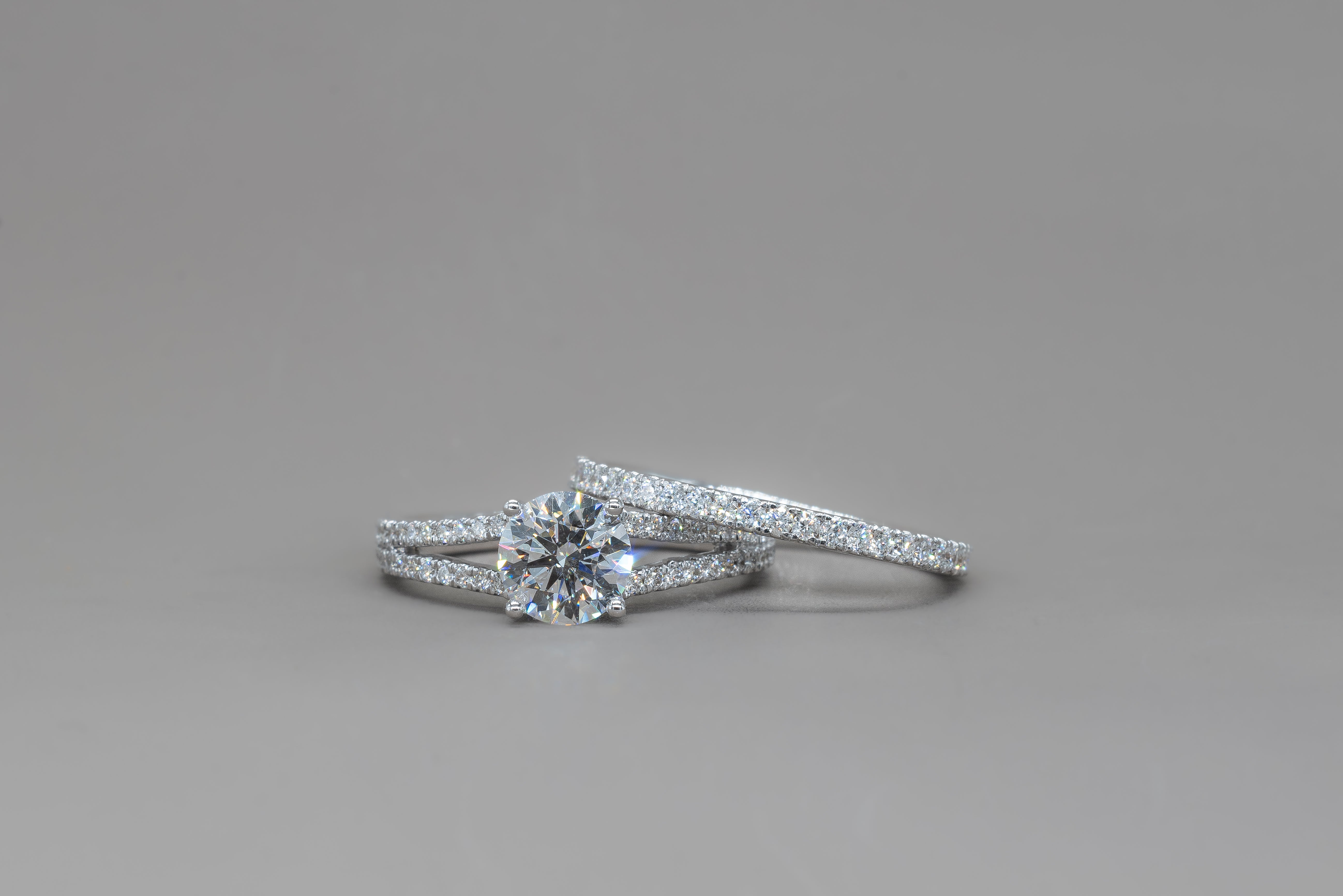 ROUND DOUBLE ENGAGEMENT RING